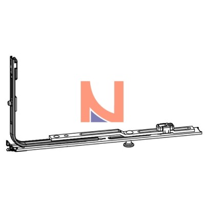 CHIUSURA INFERIORE DK PER ANTA A BATTENTE LUNGH. 215 MM CON 1 NOTTOLINO