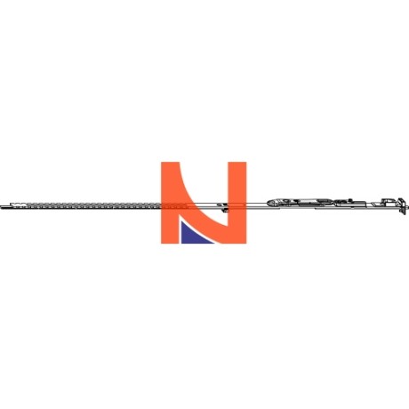 ASTA A LEVA FIX PER CAVA FERRAMENTA ARIA 12, HBB 1801-2100 MM, HM 1050 MM ARGENTO