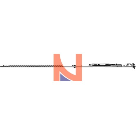 ASTA A LEVA FIX PER CAVA FERRAMENTA ARIA 12, HBB 1001-1250 MM, HM 500 MM ARGENTO