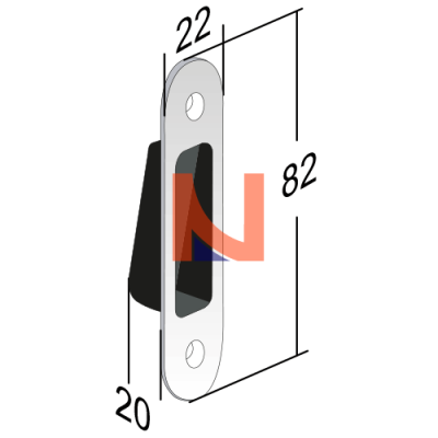 CONTROPIASTRA R95 OTTONE LUCIDO