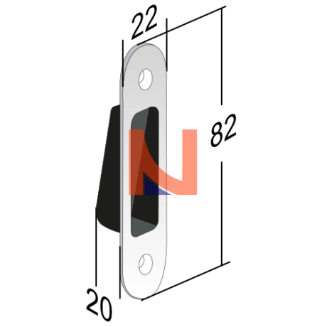 CONTROPIASTRA R95 OTTONE LUCIDO