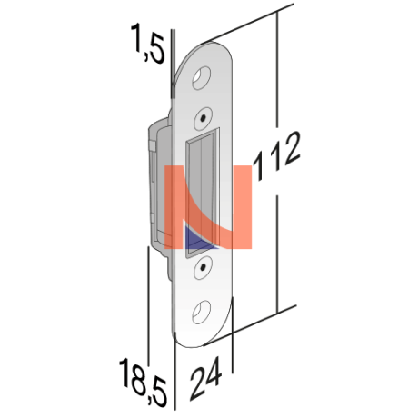 CONTROPIASTRA IR8 CROMO SATINATO