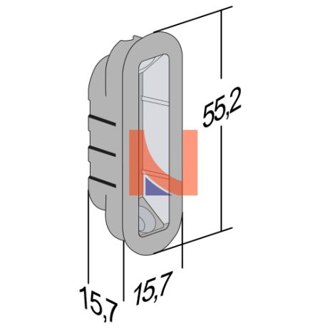 CONTROPIASTRA MAGNETICA F45 CROMO SATINATO
