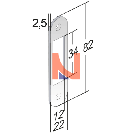 CONTROPIASTRA 182 OTTONE LUCIDO