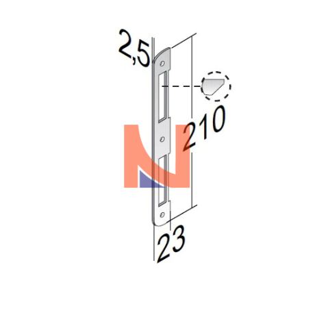 CONTROPIASTRA PER ARTICOLO 352 CROMO SATINATO