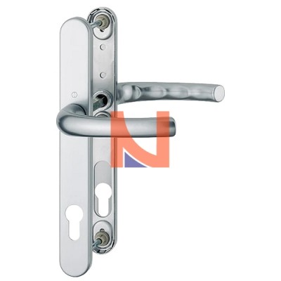 MANIGLIA TOKYO CON PLACCA STRETTA INTERASSE 92 FORO YALE ARGENTO