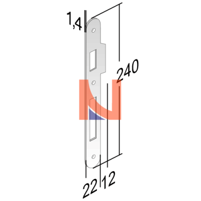 CONTROPIASTRA PER ARTICOLO 148 OTTONE LUCIDO