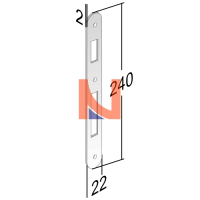 CONTROPIASTRA PER ARTICOLO 140 OTTONE LUCIDO
