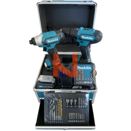 KIT TRAPANO +AVVITATORE +3BATTERIE +CARICATORE+ ACCESSORI