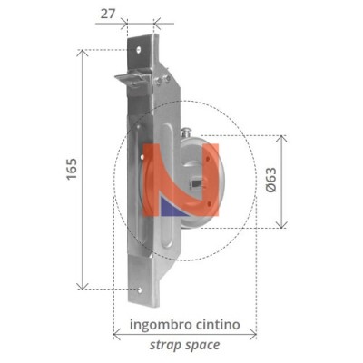 AVVOLGITORE SEMINCASSO 5,5 MT SENZA PLACCA PER FINESTRA
