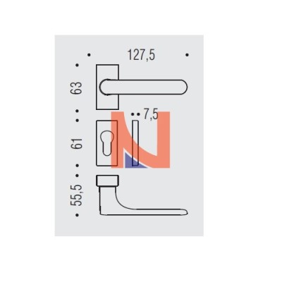 MANIGLIA ONE Q YALE BLU CC21RY
