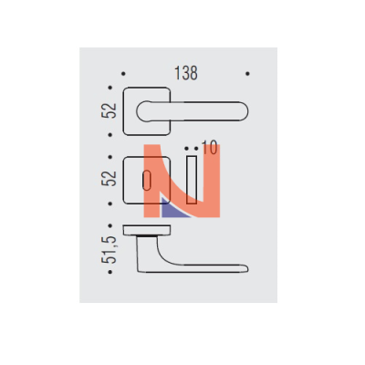 MANIGLIA ONE Q BLU CC21R