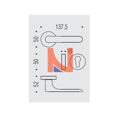 MANIGLIA ONE YALE GIALLO CC11RY