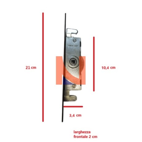 CREMONESE PER FINESTRA CON GIRO COMPLETO BRONZO