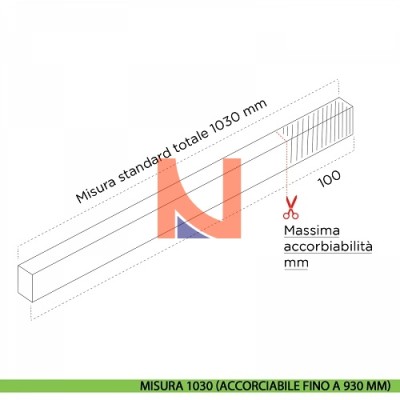 PARAFREDDO INCASSO PER PORTA SERIE 1700 1030 MM COMAGLIO