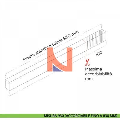 PARAFREDDO INCASSO PER PORTA SERIE 1700 930 MM COMAGLIO