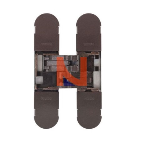 CERNIERA INVISIBILE A SCOMPARSA PER PORTE, REGOLABILE 3D, 100X22 MM, PORTATA 25-38 KG, FINITURA BRONZATO