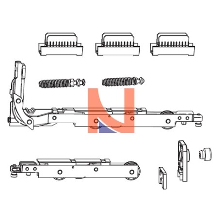 CONFEZIONE CARRELLI CANALINO 18X30 HS 200 KG NERO