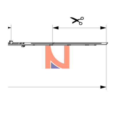 Cremonese ad inversione   840 E15 con 1 nottolino HBB 661-840 HM300 argento