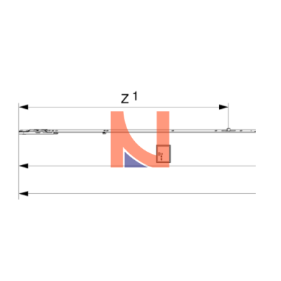 Cremonese ad inversione   2450 E15 con 3 nottolini HBB 2.201-2.450 HM1.050 argento
