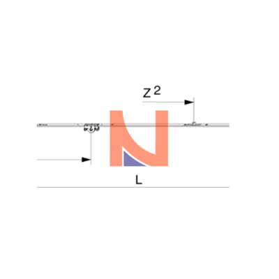 Cremonese ad inversione   2450 E15 con 3 nottolini HBB 2.201-2.450 HM1.050 argento