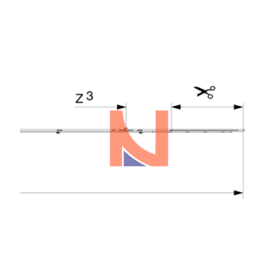 Cremonese ad inversione   2450 E15 con 3 nottolini HBB 2.201-2.450 HM1.050 argento