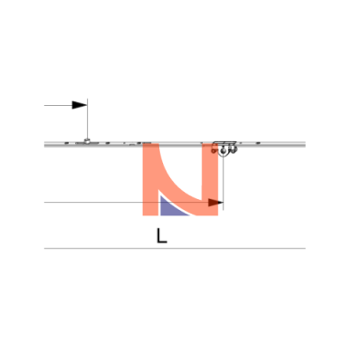 Cremonese ad inversione   2200 E15 con 2 nottolini HBB 1.951-2.200 HM1.050 argento