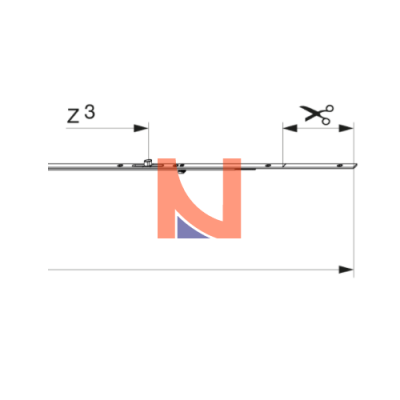 Asta rulli fix con 4 nottolini