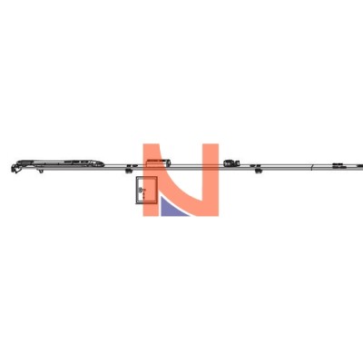 ASTA A LEVA FIX PER CAVA FERRAMENTA HBB 1591-1700 MM, HM 500 MM CON 2 FUNGHI