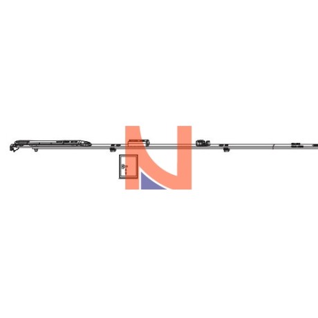 ASTA A LEVA FIX PER CAVA FERRAMENTA HBB 1591-1700 MM, HM 500 MM CON 2 FUNGHI