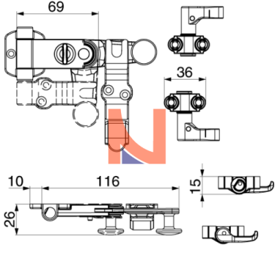 KIT SPAGNOLETTA STANDARD PER PERSIANA