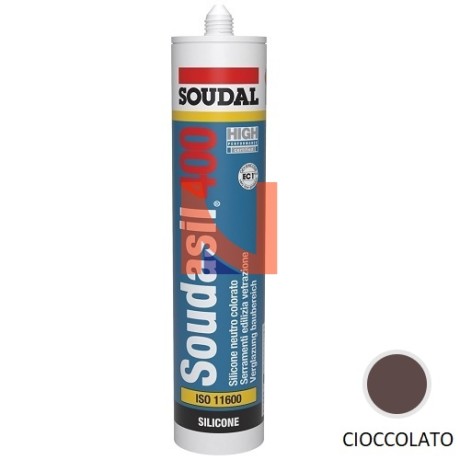 SOUDASIL 400 – SILICONE NEUTRO PER EDILIZIA E VETRATE CIOCCOLATO RAL 8017 310 ML
