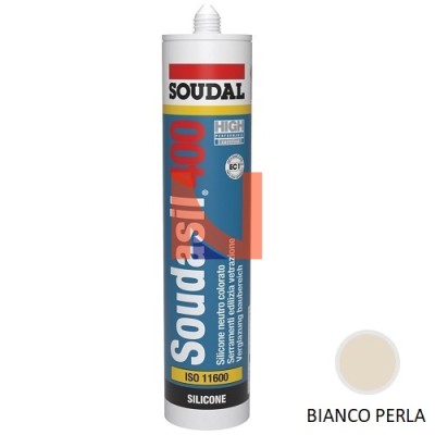 SOUDASIL 400 – SILICONE NEUTRO PER EDILIZIA E VETRATE BIANCO PERLA RAL 1013 310 ML