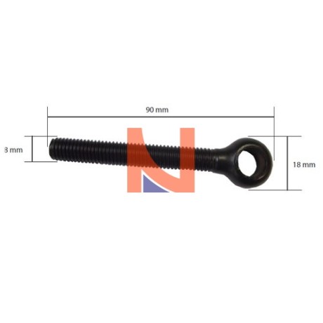 OCCHIOLO A VITE FORO Ø 11 MM FINITURA NERO
