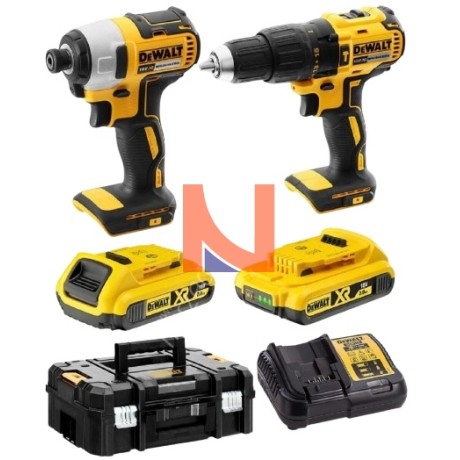 DEWALT KIT TRAPANO + AVVITATORE BRUSHLESS 18V