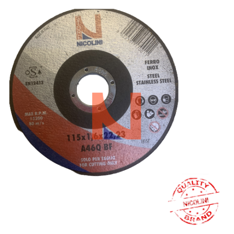DISCHI PER TAGLIO SMEGLIATRICE – 125 x 1,6 x 22,23