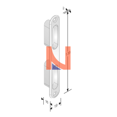 CONTROPIASTRA 220 ZAMA FINITURA OTTONE LUCIDO 4G22000015