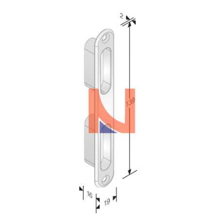 CONTROPIASTRA 220 ZAMA FINITURA OTTONE LUCIDO 4G22000015