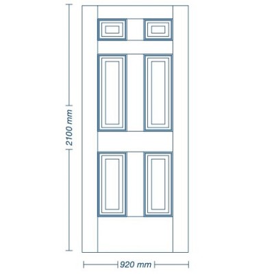 PANNELLO URANO 92X210 PER PORTE BLINDATE BIANCO