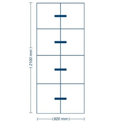 PANNELLO POSEIDON 92X210 PER PORTE BLINDATE NOCE