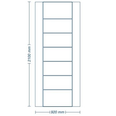 PANNELLO HELIOS 92X210 PER PORTE BLINDATE GRIGIO