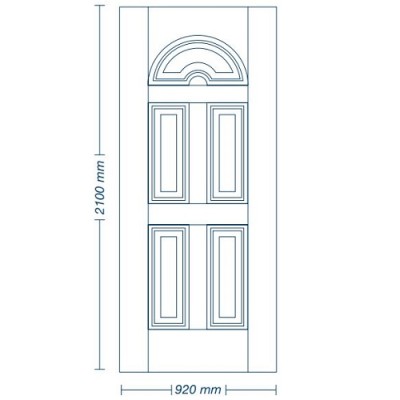 PANNELLO ZEUS 92X210 PER PORTE BLINDATE NOCE