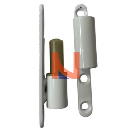 CERNIERA AGB DIAMETRO 15 MM, ALTEZZA 58 MM, MASCHIO+FEMMINA, BIANCO