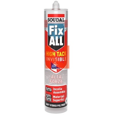 FIX ALL HIGH TACK INVISIBLE – ADESIVO SIGILLANTE TRASPARENTE 290 ML