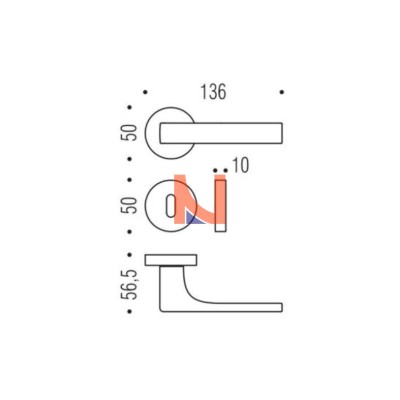 MANIGLIA ROBOCINQUE CROMO SATINATO PATENT ID61R COLOMBO DESIGN