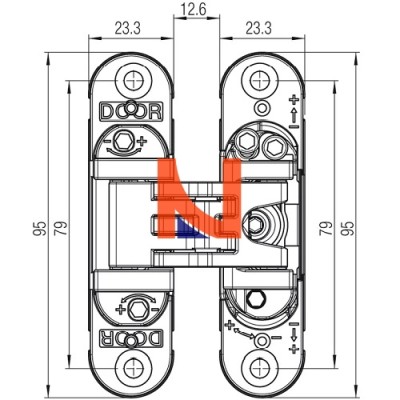 CERNIERA A SCOMPARSA KUBICA K6200 DX/SX ORO LUCIDO – KOBLENZ
