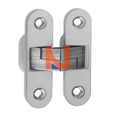 CERNIERA INVISIBILE A SCOMPARSA PER PORTE, 89X25 MM, PORTATA 40-60 KG, FINITURA INOX