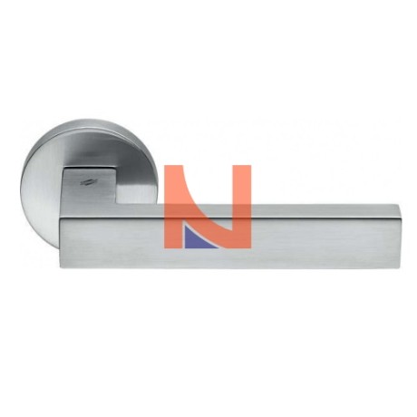 MANIGLIA ELLE STRETTA CON MOLLA CROMO SATINATO BD11RSM