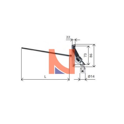 SNODO 90° PER TAPPARELLA CON QUADRO 8 CROMO LUCIDO