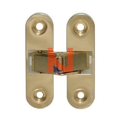 CERNIERA INVISIBILE A SCOMPARSA PER PORTE, 89X25 MM, PORTATA 35-50 KG, FINITURA OTTONATO